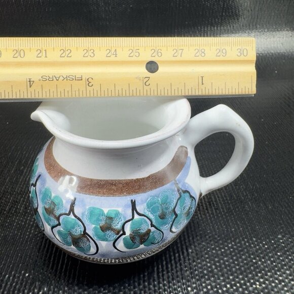 Hand Made Signed RSA Pottery Rifa Vietri Small Pitcher Creamer Hand Crafted VTG - Picture 4 of 11
